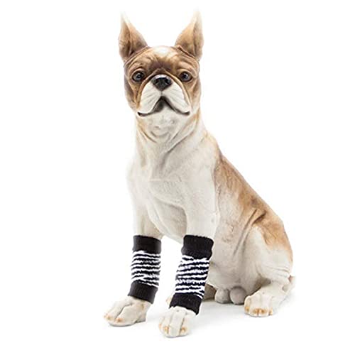Dog Leg Protectors to Help Reducing Licking Scratching Wound After Surgery - color: Black, size: S-Leg Girth: 2.04in