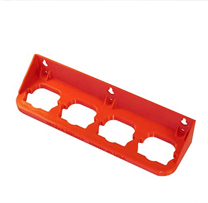 Made by Mitchell M12 Battery Holder for Milwaukee Makita Bosch RIDGID Mount Wall Rack 12V 4 Slot M12 BAT414 BL1014 USA PN M12x4-MRack - color: Red, size: 4 Slot