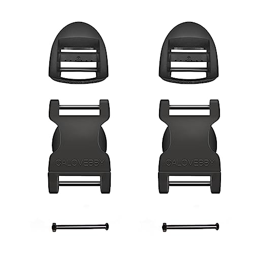 1" Buckle Quick Side Release Buckle,Adjustable No Sewing Clip,Plastic Replacement for Nylon Webbing Straps,Backpack Pack Belt - color: 2 Pcs 1 Inch