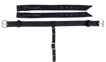 Showman Pony 1.5" Wide Nylon Back Cinch w/Roller Buckles - color: Black