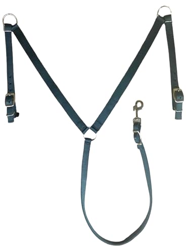 Majestic Ally Nylon Padded Equestrian Browband Headstall, Reins & BreastCollar Set for Horse- Full - color: Hunter Green
