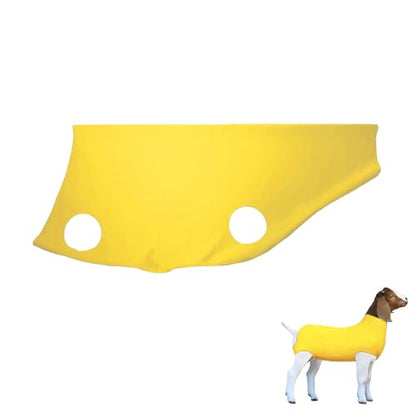 Spandex Goat Tube for Show Goats - Show Livestock Supplies: Goat Covers & Blankets (Yellow, Medium) - color: yellow, size: Medium