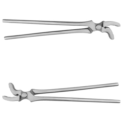 13" Silver Curved Jaw Clincher, Professional Farrier Tool for Horseshoeing, Hoof & Nail Clinching, Durable Horseshoe Clincher - style: Curved Jaw Clincher 13"
