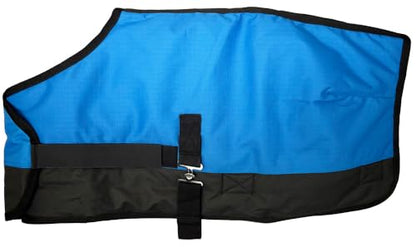Mini/Pony/Livestock 1200D Adjustable Water Resistant Turnout Blanket - color: Royal Blue, size: 64 - 68