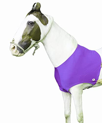 Majestic Ally Premium 4-Way Stretch Spandex/Elastane Horse Shoulder Guard and Protection (Large, Purple) - color: Purple