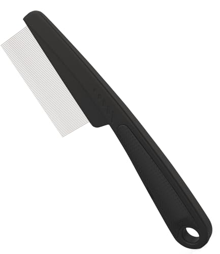 Dandruff Comb Removal 0.5mm Metal Fine Tooth Scalp Detox Hair Care Tool 1PC | Build Up Flakes Lice Comb, Stainless Steel Teeth, Self Cleaning, Scalp Massage, Anti Slip Handle, for Women Men Kids, Black - color: 1PC Black