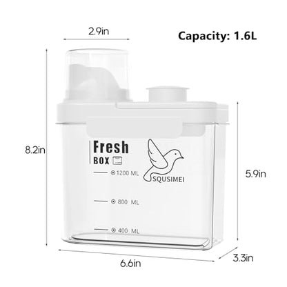 3 Qt/2.8 L Bird Seed Storage Container, Pet Food Container(1.6L, White) - color: 1.6L,/White