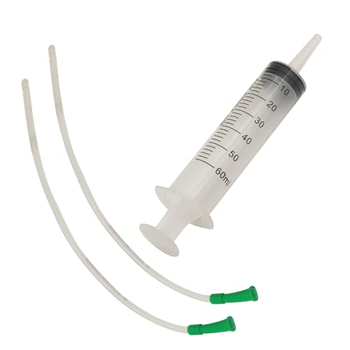 Lamb and Goat Kid Feeding Kit 2-Clear Tube (16 FR), 1-Syringe 60ml Reusable Drench Goat Syringe for Lamb, Dog, Sheep,Piglet,Rabbit Feeding