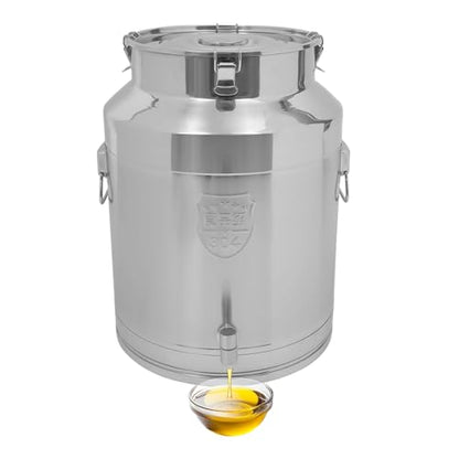 Stainless Steel Milk Barrel, 17 Gallon Milk Can Bucket with Spigot - size: 17Gal, with Faucet