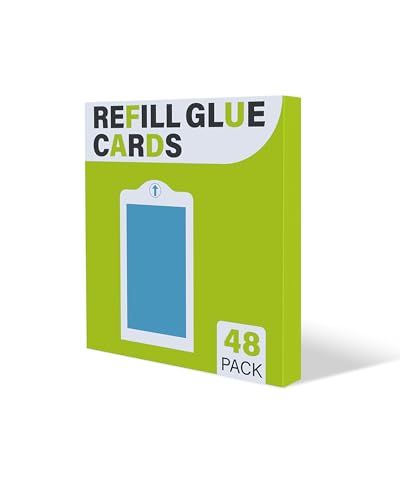 48 Pcs Refill Glue Cards for BURLAN QH009A and wdoog Flying Insect Trap Refill, Replacement Sticky Glue Boards for Fruit Fly Trap Plug-in Indoor for Home
