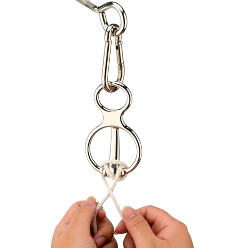 2 Pack Horse Tie Ring,304 Stainless Steel Safe Horse Training Equipment with Eye Bolt, Durable Tack and Supplies Prevents Pulling Back