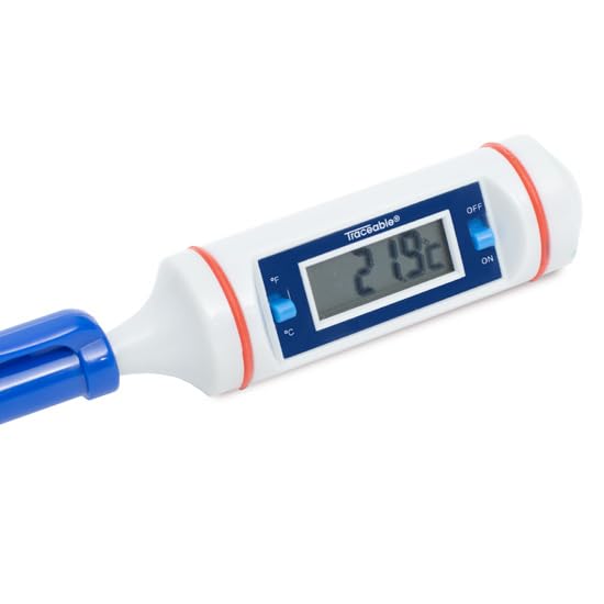 Traceable Digital Pocket Thermometer with Calibration, 302°F; 8" Long-Stem