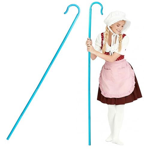 Lightweight Turquoise Blue Plastic Cane Walking Stick Hook Handle Cane(2 Style)