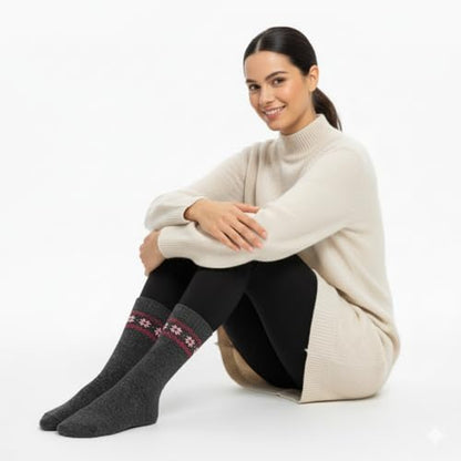 NinetoFiveLife Merino Wool Socks For Women Warm Winter Thick Socks 4 Pairs