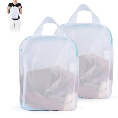 OTraki 2Pcs Small Mesh Laundry Bags 10x12 Inch, Don't Drying, White - size: 10 x 12 inch