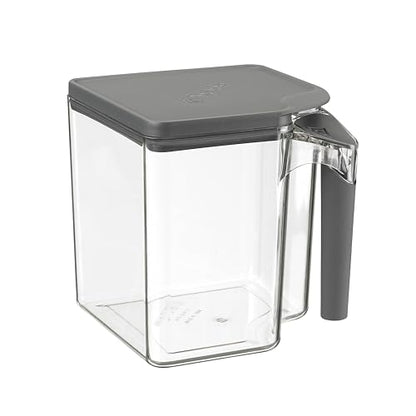 Polder Handle-It Canister, BPA-Free Plastic, Stackable Kitchen Storage Container, Air-Tight Food Storage Solution for Pantry, Counter, and Refrigerator Organization, 2.75-Quart