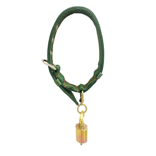 Nylon Livestock Collar Adjustable Cattle Collar with Cow Bell for Cattle Sheep Goat Thick Canvas Neck Strap Farm Ranch Animal Accessories (25.5inch) - color: 25.5inch