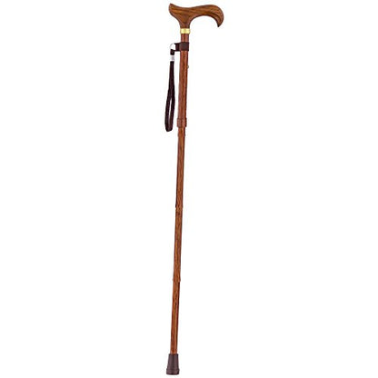 Royal RC Canes Walking Sticks for Men and Women - Stylish Designer Fashionable Adjustable Derby Canes - Lightweight Aluminum Cool Walking Sticks with HD Patterns - color: Brown Wood