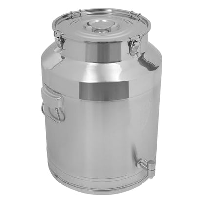 Thickened Stainless Steel Milk Can Large Liquid Container Storage,Stainless Steel Milk Bucket With Faucet, Sealing Lid and Carry Handle,for Wine, Oil Storage Transport (64L/16.90Gal) - size: 64L/16.90Gal