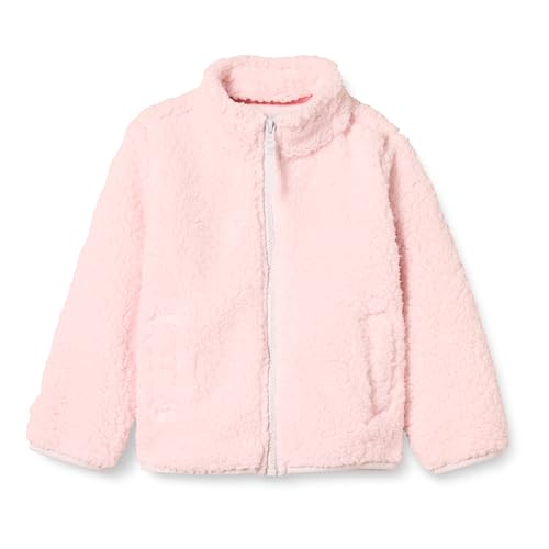 Amazon Essentials Girls' Faux Sherpa Fleece Full-Zip Jacket, Lined - color: Light Pink, size: X-Small