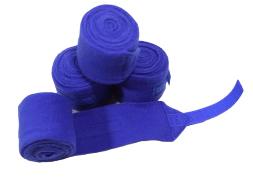 Big Black Horse Fleece Polo Leg Wraps - Blue - Set of 4 (Pony) - size: Pony