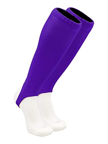 TCK 4 Inch Solid Baseball Softball Stirrups - Adult & Youth - color: Purple, size: Medium