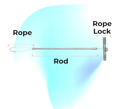 15" Stainless Steel Hog Pig Catcher Pole – Animal Control Snare Tool for Dogs, Swine, Livestock, and Farm Use