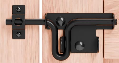 Heavy Duty Slide Bolt Gate Latch, Slide Latches with Padlock Hole, 1 Pack