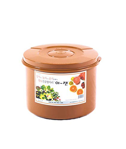 e-jen Premium Kimchi, Sauerkraut Container Probiotic Fermentation with Inner Vacuum Lid Round (1.3 gal/ 5L) - size: 5 l