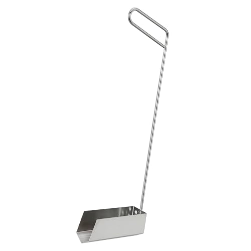 Deep Fryer Strainer Crumb Scoop 750°F Heat-Resistant V-Shaped Fryer Cleaner Food Crumb Cleaning Tool for Commercial Fryers Long Handle with Drain Holes for Oil Filtration,1 PCS - color: 1pcs Crumb Scoop