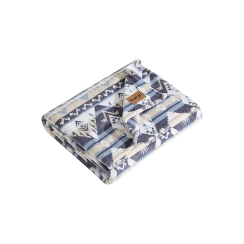 Wrangler - Blanket, Polyester, Medium Weight, Year-Round Comfort - color: Jesse Blue, size: 50" x 70"