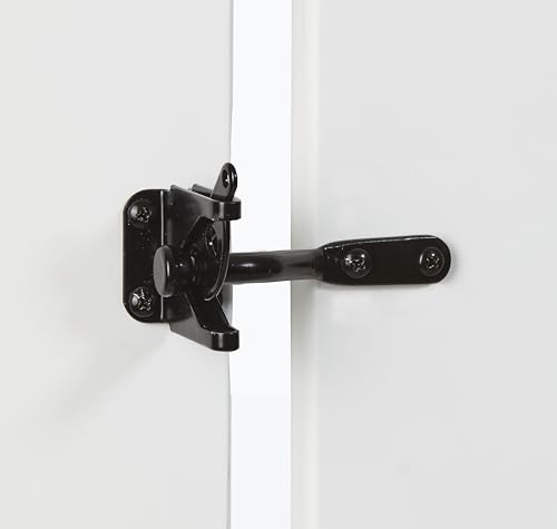 National Hardware Automatic Gate Latch, 4 in Strike, Steel, Black - size: 1 Count (Pack of 1)