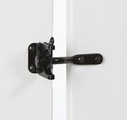 National Hardware Automatic Gate Latch, 4 in Strike, Steel, Black - size: 1 Count (Pack of 1)