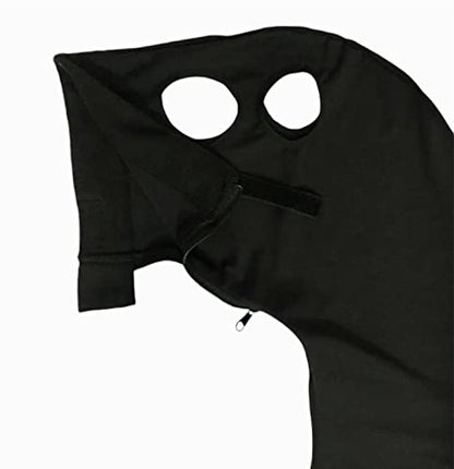 Majestic Ally Stretch Horse Hood with Zipper, Small, Black - color: Black, size: Small