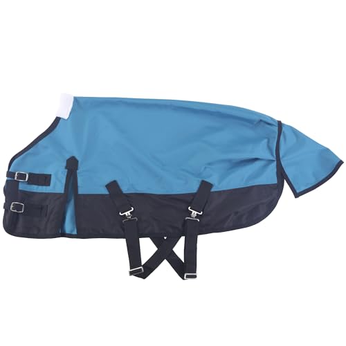 LEAFOREST 1200 Denier Waterproof Mini Shetland Rug Pony Rug Foal Rug Turnout Rug (no Filling) Blue Black 39IN - color: Blue Black, size: 39IN