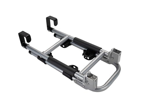 Camco RV Ladder Mount Bike Rack - Easily Holds 2 Bikes & Folds for Convenient RV Storage - Max Weight Capacity of 60 lbs - Designed w/Heavy Duty Steel (51492)
