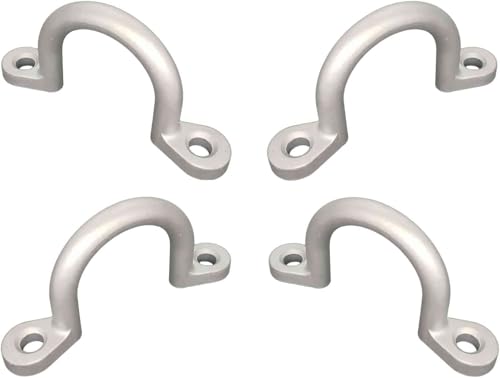 Replace Trailer Tie Loop 2" I.D. Aluminum Bolt-On Lashing Rope Tie Down Ring Horse (4 pc)
