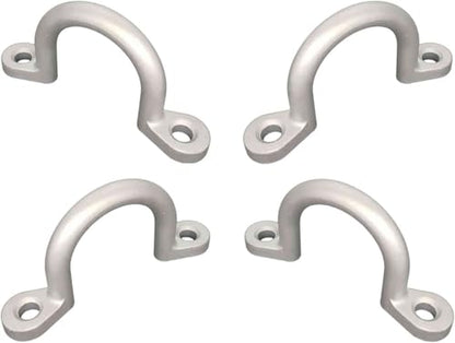 Replace Trailer Tie Loop 2" I.D. Aluminum Bolt-On Lashing Rope Tie Down Ring Horse (4 pc)