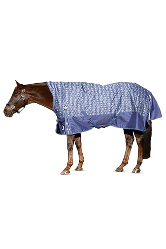 Equinavia Arktis Extended Neck Light Weight Turnout Blanket 100g - Skipper Blue - 75 in - color: Skipper Blue, size: 75 in