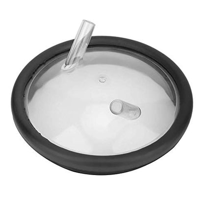 Milk Bucket Lid, Food Grade Transparent Milk Bucket Lid and Gasket with 2 Openings Fits 25 to 30 L Milking Machine Buckets, Dishwasher Safe
