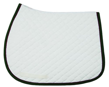 TuffRider Basic Dressage Saddle Pad - color: WT/GN/BGDY