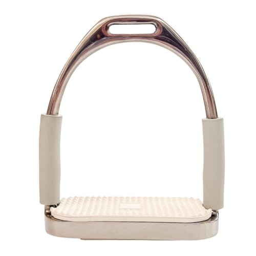 AJ Tack Jointed Flex Stirrup Irons White 4.25 4.5 4.75 in - size: 4 1/4"