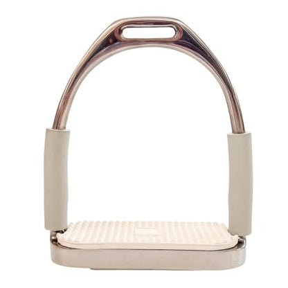 AJ Tack Jointed Flex Stirrup Irons White 4.25 4.5 4.75 in - size: 4 3/4"