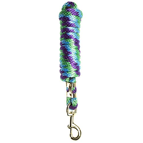 Mustang Poly Lead Rope 9ft. with Bolt Snap - color: Red/White/Blue