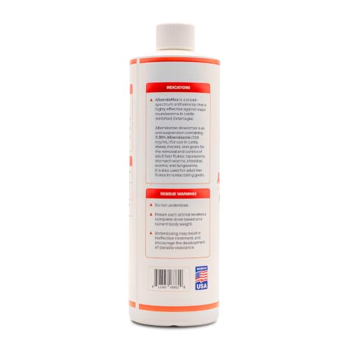 vetr AlbendaMax Oral Suspension, Liquid for Cattle, Sheep & Goats – 500 mL - size: 500mL