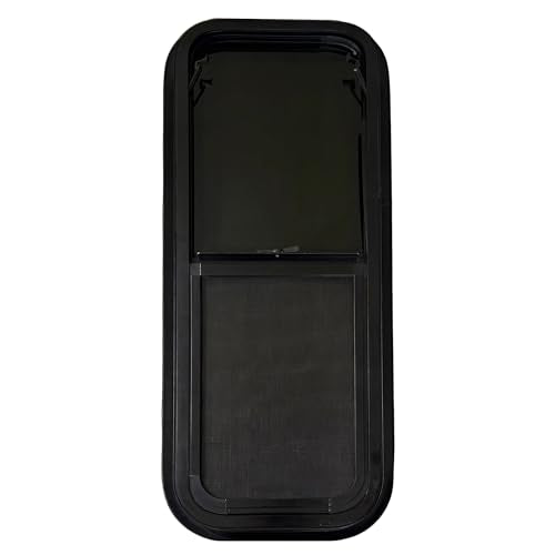 ProCamp RV Window 12x36 | Vertical Slider, Screen & Trim Ring