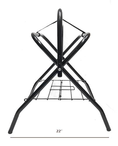 AJ Tack Portable Pony Saddle Rack, Freestanding Steel Single - color: Pony Size