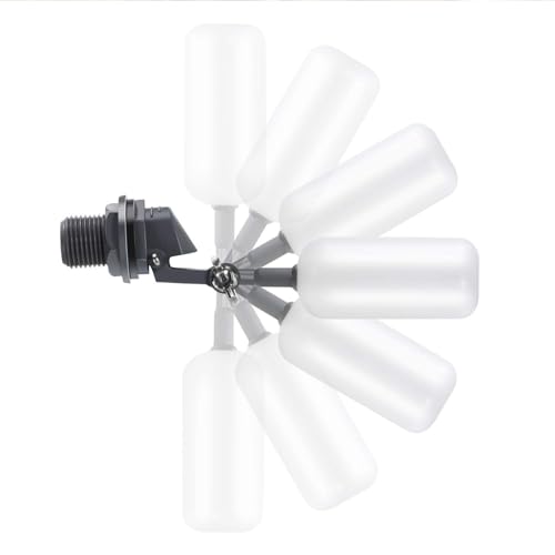 Blulu 3 Pack Float Valve 1/2 Inch Automatic Fill Float Valve, Dark Gray - color: Dark Gray