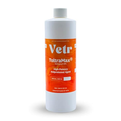 Toltrazuril 10.0% for Horses, Dogs, Cats, 500mL/16.9 Ounce, for Non-Food Chain Animals - size: 10% Strength | 500mL/16.9 Ounces