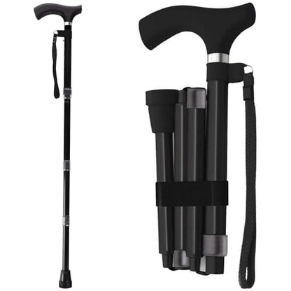 Switch Sticks Folding Walking Cane For Women & Men - color: Black